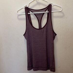 Lululemon Run The Day Tank Heathered Dark Adobe Size 6